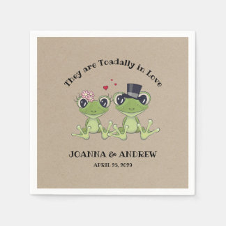 ©Toadally in Love Frog Wedding Personalised Napkin