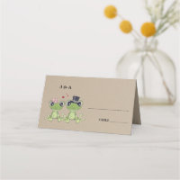Toadally in Love Frog Wedding Table + Menu Card