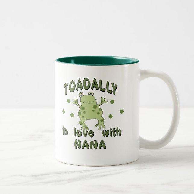 TOADALLY Love Nana Frog Two-Tone Coffee Mug (Right)
