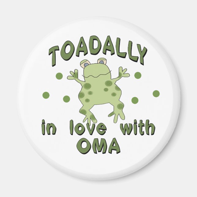 TOADALLY Love Oma Frog Magnet (Front)