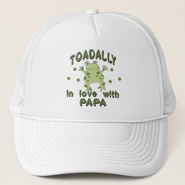 TOADALLY Love Papa Frog Trucker Hat (Front)