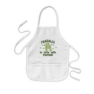 TOADALLY Love Papaw Frog Kids Apron