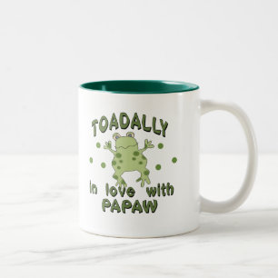 TOADALLY Love Papaw Frog Two-Tone Coffee Mug