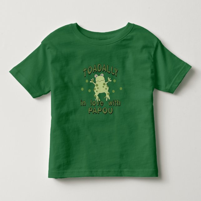 TOADALLY Love Papou Frog Toddler T-Shirt (Front)