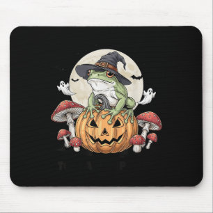Toadally Soky Funny Halloween Frog On Pumpkin With Mouse Mat
