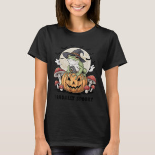 Toadally Soky Funny Halloween Frog On Pumpkin With T-Shirt