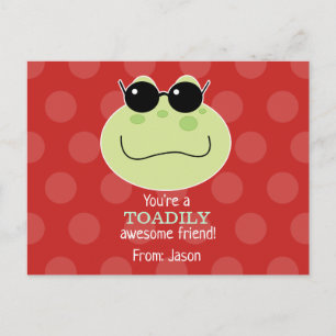 Toadily Awesome Cute Toad Valentine's Day Postcard