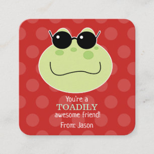 Toadily Awesome Toad Valentines Day Card