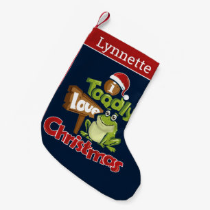 Toadly Love Christmas Funny Holiday Small Christmas Stocking