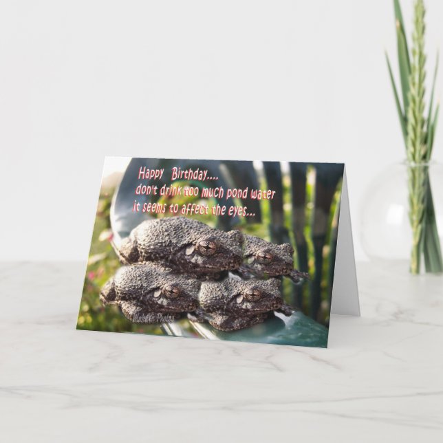 Toads birthday-customise card (Front)