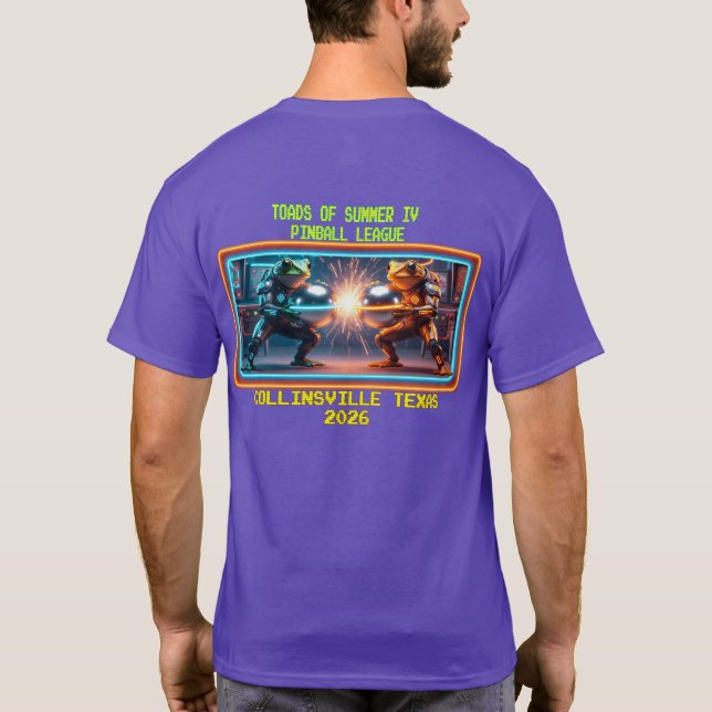 TOADS OF SUMMER IV PINBALL LEAGUE SHIRT (Back)