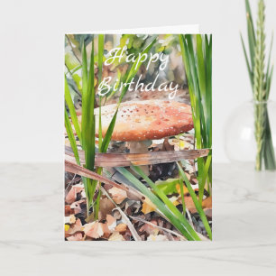 Toadstool Artsy Birthday Card