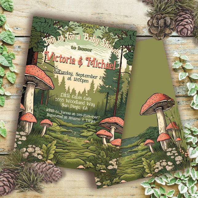 Toadstool Forest Baby Shower Invitation (Creator Uploaded)
