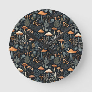 Toadstool Forest Round Clock