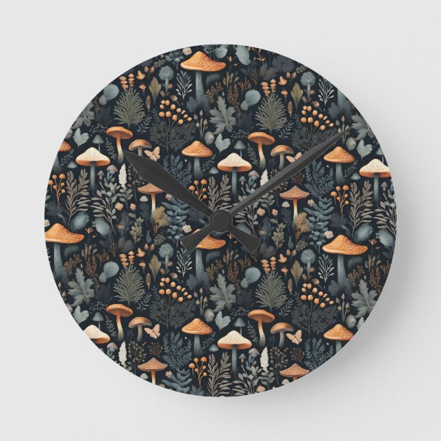 Toadstool Forest  Round Clock (Front)