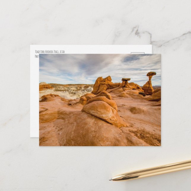 Toadstool Hoodoos Utah Postcard (Front/Back In Situ)