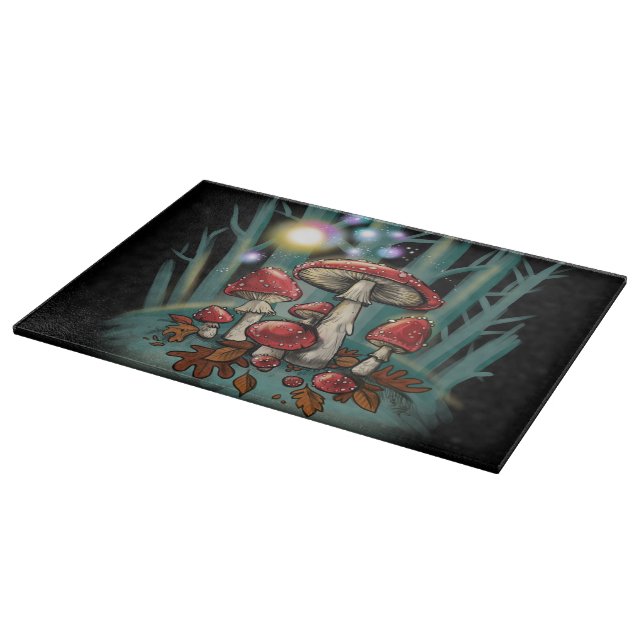 Toadstool mushrooms cutting board (Corner)
