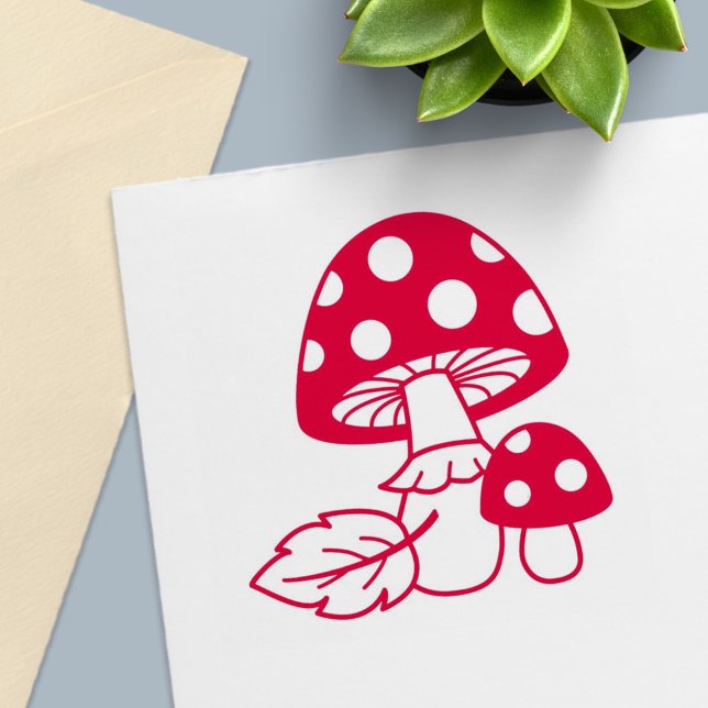 Toadstool Mushrooms Self-inking Stamp (Creator Uploaded)