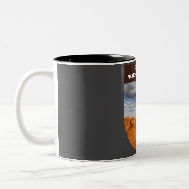 Toadstools Grand Staircase-Escalante National Monu Two-Tone Coffee Mug (Left)