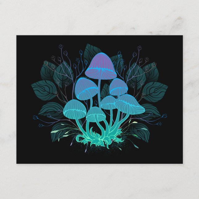 Toadstools in Bushes Advice Card (Front)