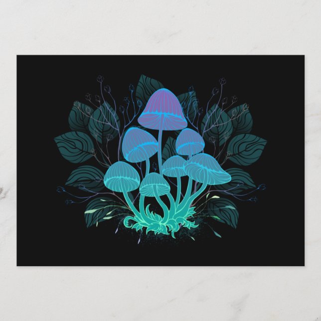 Toadstools in Bushes Advice Card (Front)