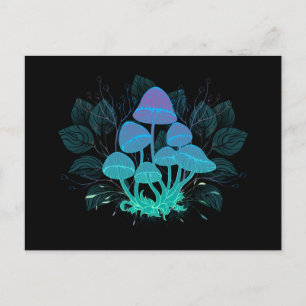 Toadstools in Bushes Announcement Postcard