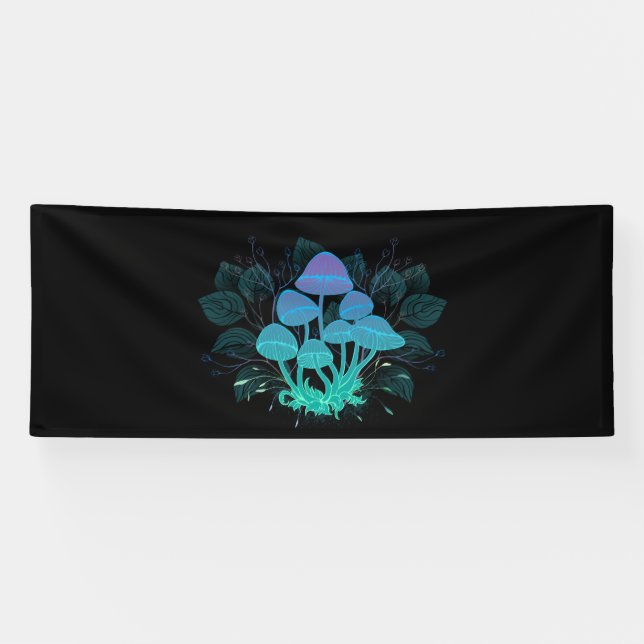 Toadstools in Bushes Banner (Horizontal)