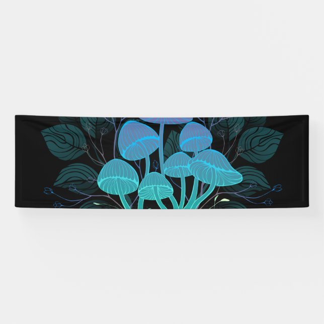 Toadstools in Bushes Banner (Horizontal)