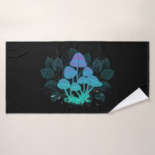 Toadstools in Bushes Bath Towel