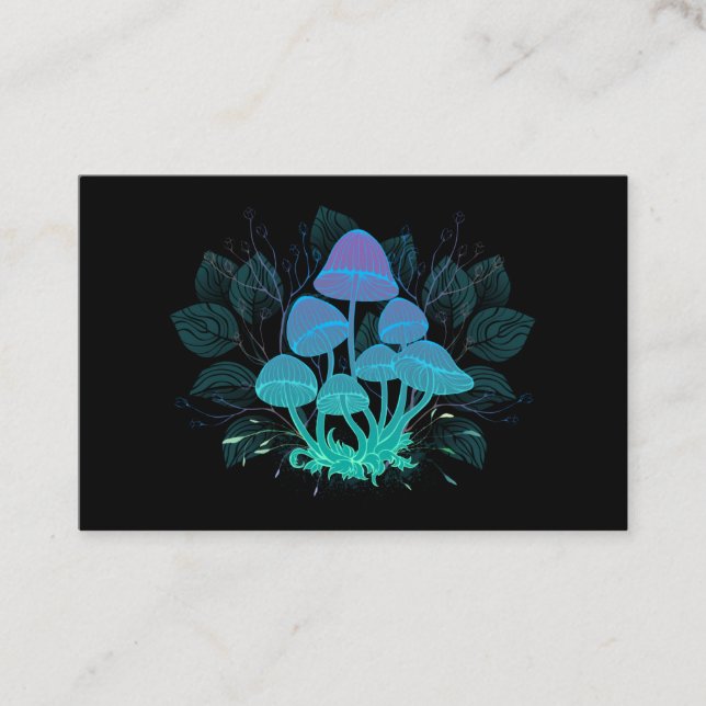 Toadstools in Bushes Business Card (Front)