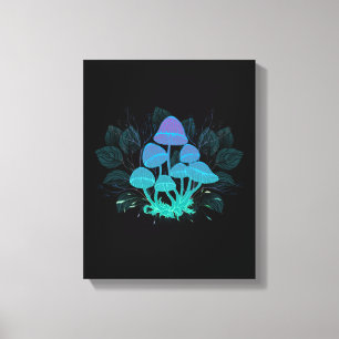 Toadstools in Bushes Canvas Print