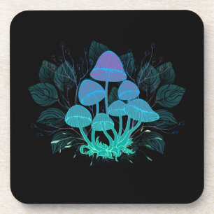 Toadstools in Bushes Coaster