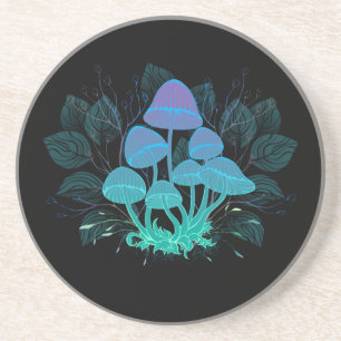 Toadstools in Bushes Coaster