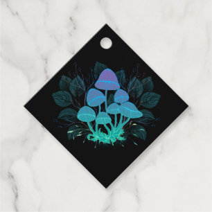 Toadstools in Bushes Favour Tags