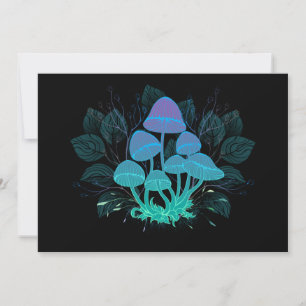 Toadstools in Bushes Holiday Card