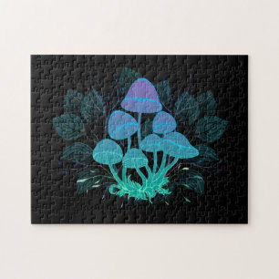 Toadstools in Bushes Jigsaw Puzzle