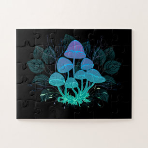 Toadstools in Bushes Jigsaw Puzzle