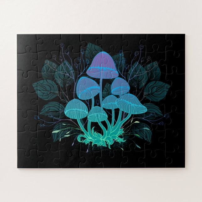 Toadstools in Bushes Jigsaw Puzzle (Horizontal)