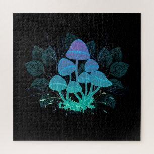 Toadstools in Bushes Jigsaw Puzzle