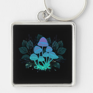 Toadstools in Bushes Key Ring