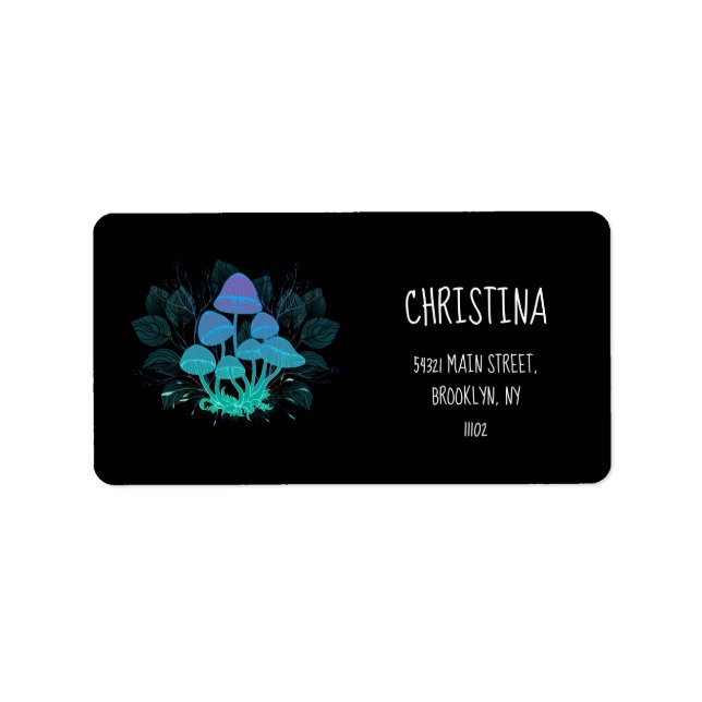 Toadstools in Bushes Label (Front)