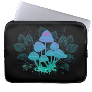 Toadstools in Bushes Laptop Sleeve