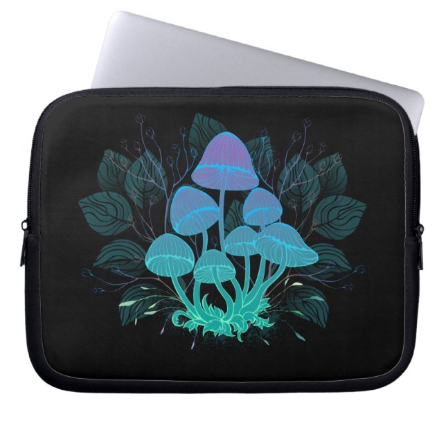 Toadstools in Bushes Laptop Sleeve (Front)