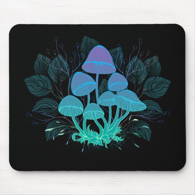 Toadstools in Bushes Mouse Mat (Front)