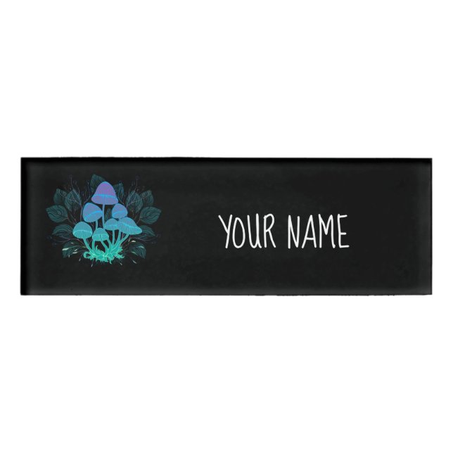 Toadstools in Bushes Name Tag (Front)