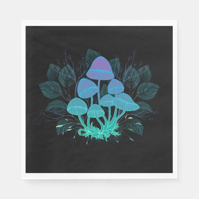 Toadstools in Bushes Napkin (Front)