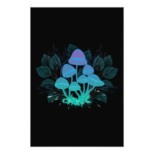 Toadstools in Bushes Photo Print