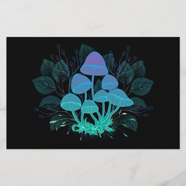 Toadstools in Bushes Stationery (Front)