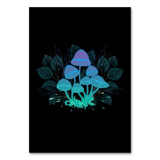 Toadstools in Bushes Table Number (Front)