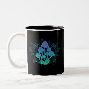 Toadstools in Bushes Two-Tone Coffee Mug